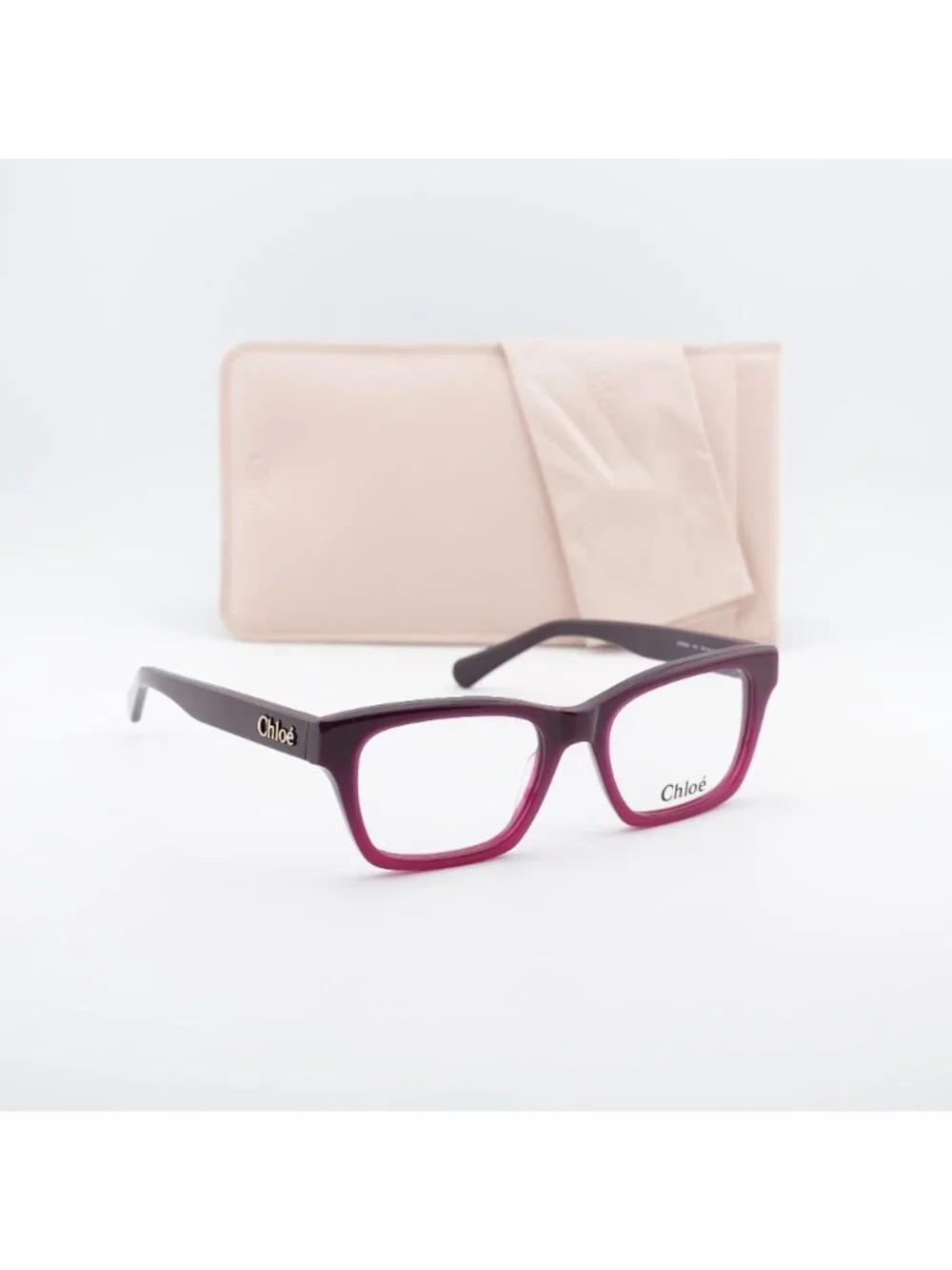 Chloe CH0242O 007 Square Eyeglasses 53mm - Bordeaux